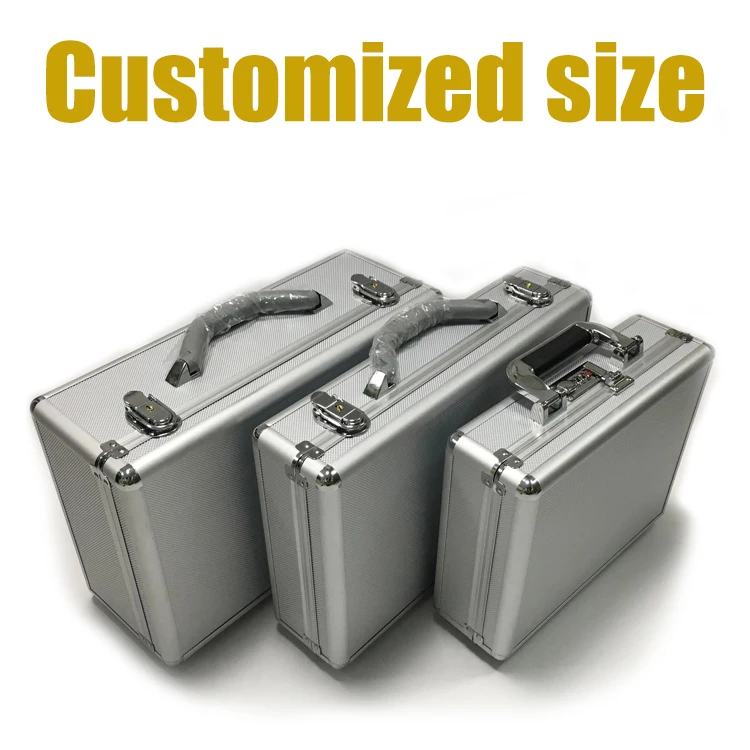 aluminum carry case with large storage with customized die cutting foam for musical instruments camera tool set DJI drone gun