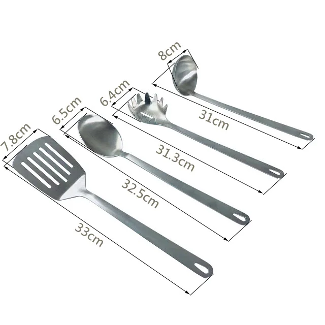 4 pieces stainless steel kitchen utensil set cooking tool