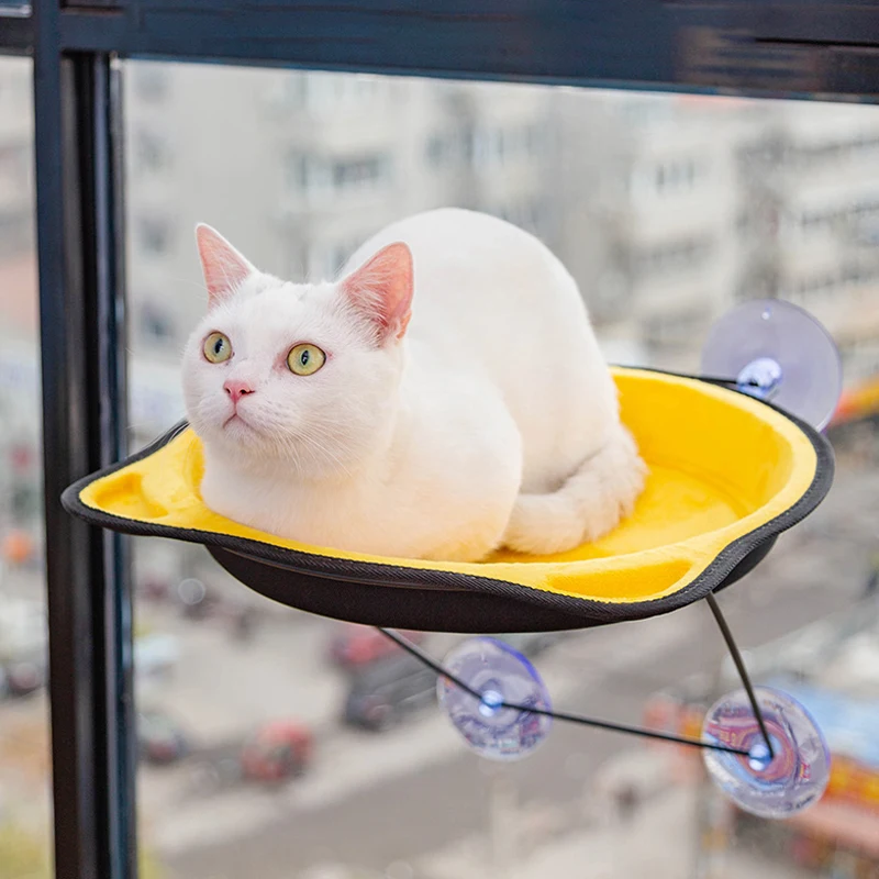 Cat Sucker Windowill Nest Pet Hammock semi-Circular Sucker with Cushions Cat Toy