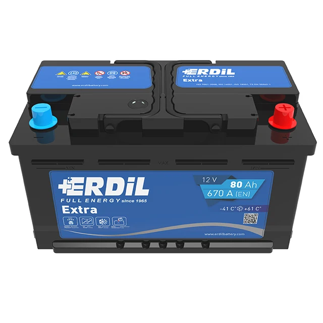 
12 V 80 Ah MF Maintenance Free Car Battery from Turkish manufacturer 