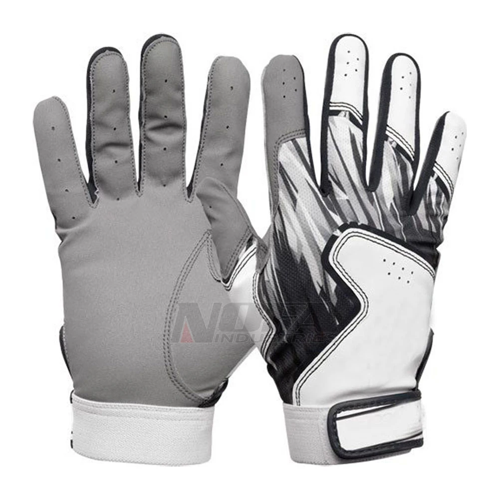 Top Quality leather durable grip batting gloves /Baseball batting equipment customized logo batting gloves