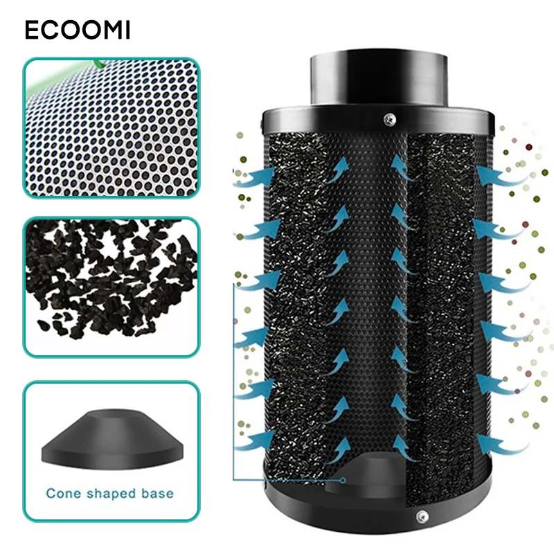 8 inch activated carbon filter air ventilation filter for greenhouses hydroponics