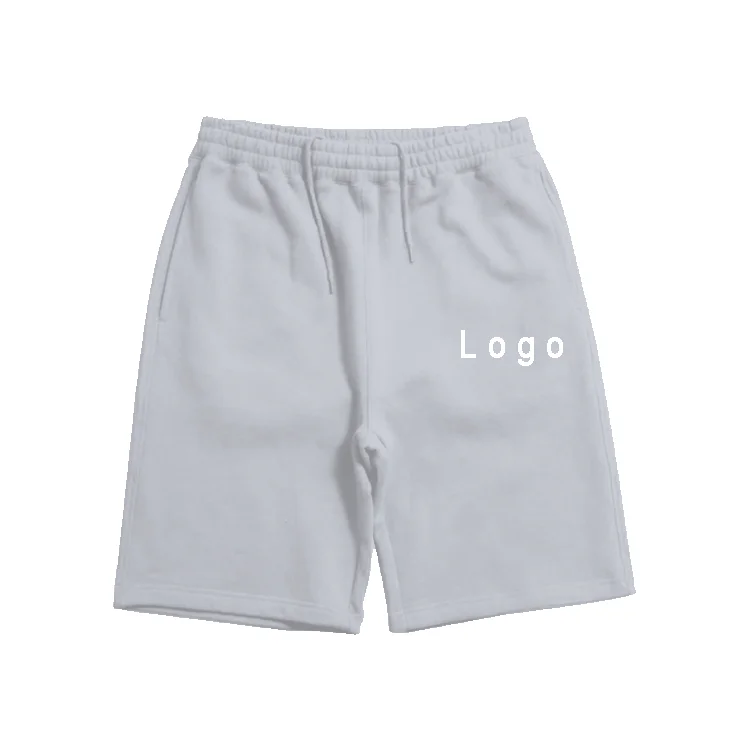 Шорты мужские с кулиской, повседневные однотонные спортивные хлопковые, для бега, тренажерного зала, на заказ