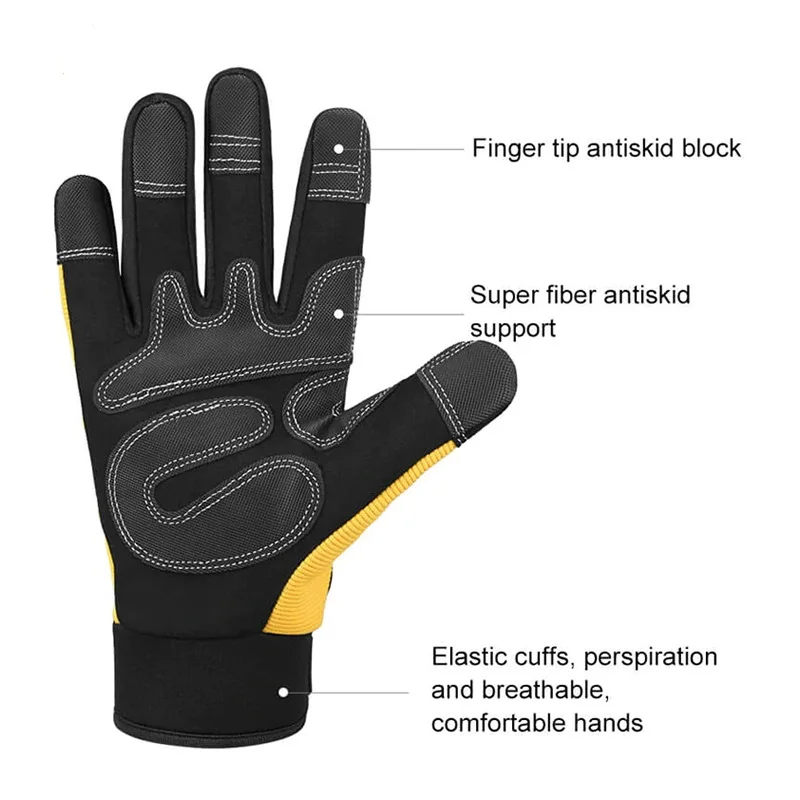Good quality Manufacturers custom machine gloves cut resistant safety work waterproof mechanical gloves
