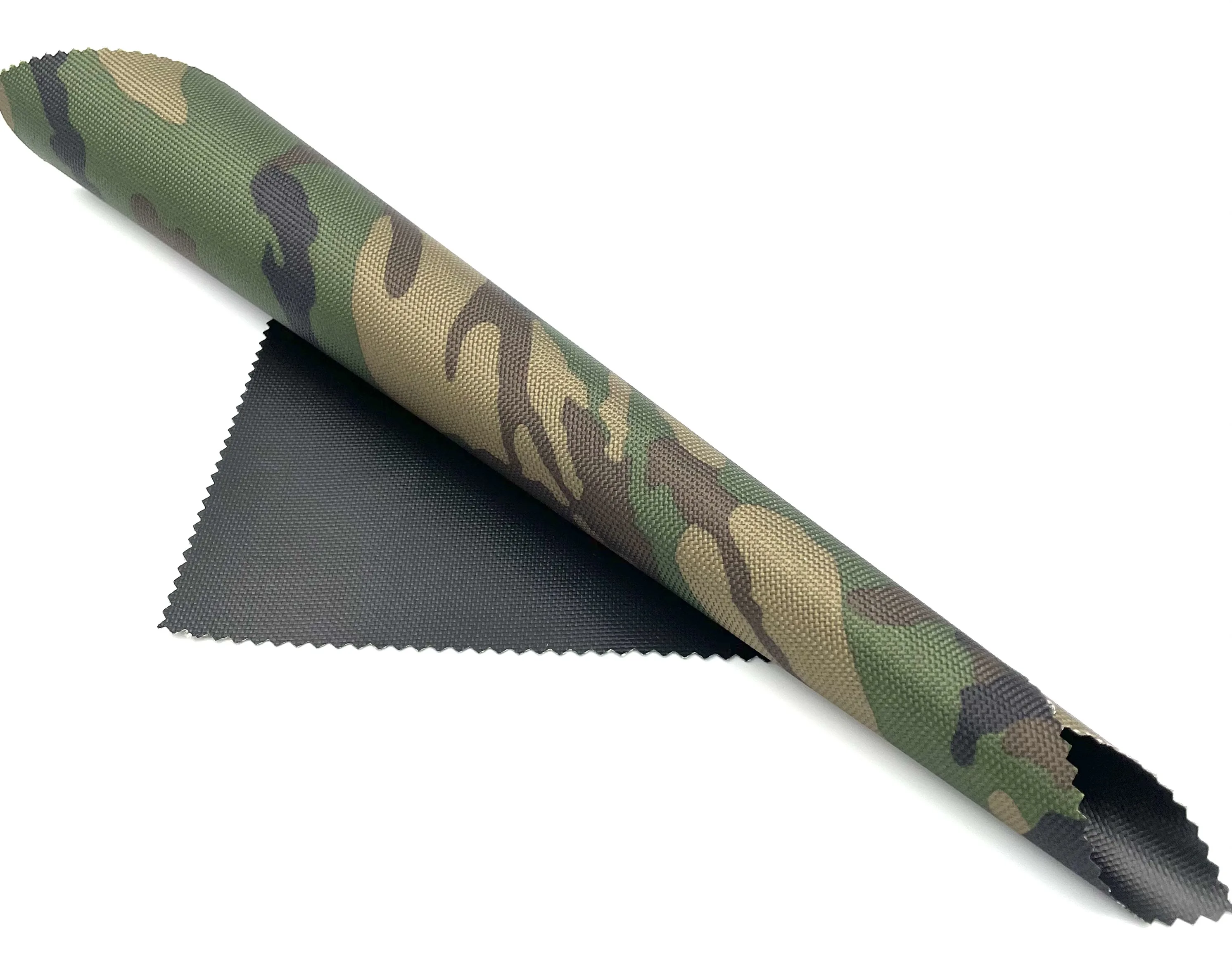 
EPO 1000D 100% Polyester Camouflage Print Fabric with Recycled-PVB Coating for Bags 