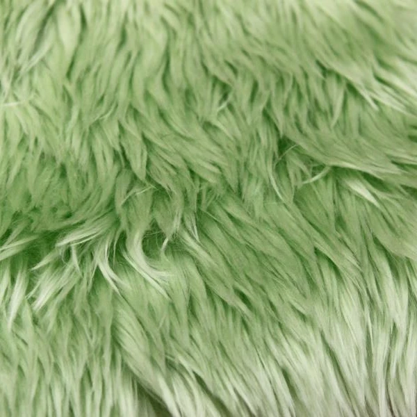 
 Высококачественная 100% акриловая меховая ткань удаа зеленого цвета 2914  
