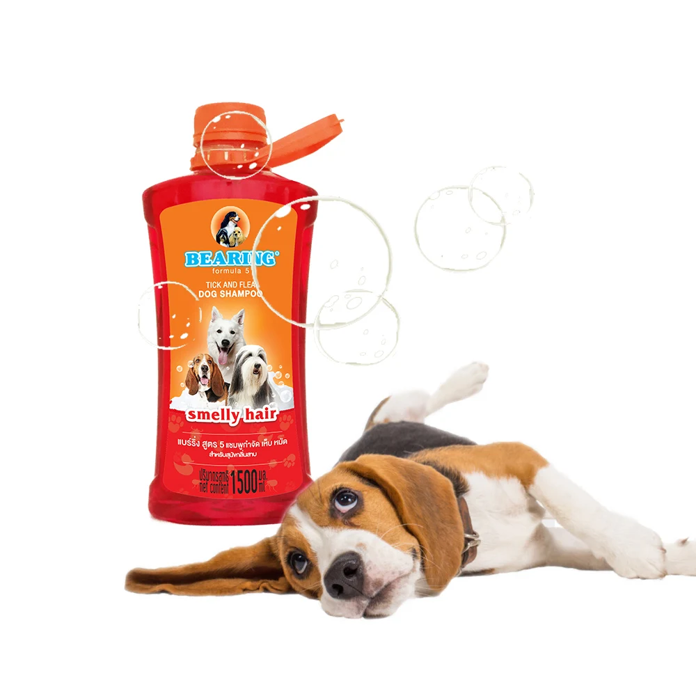 The Best Selling Dog Shampoo for Smelly Dog of Bearing Tick and Flea Shampoo 1500 ml.