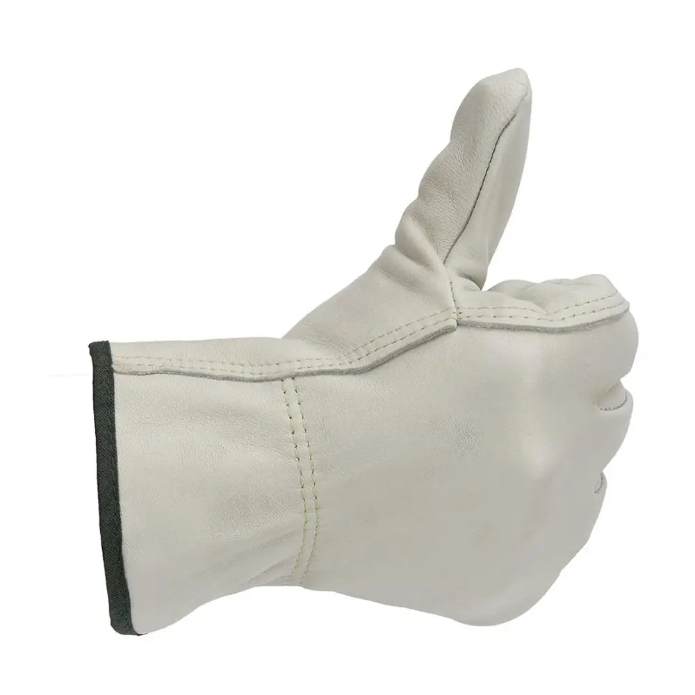 Leather Garden Gloves Flex Grip Soft Sheepskin Gardening Glove Elastic Wrist for Men and Women