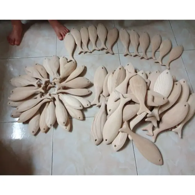 Обучающие игрушки деревянные рыба декоративные