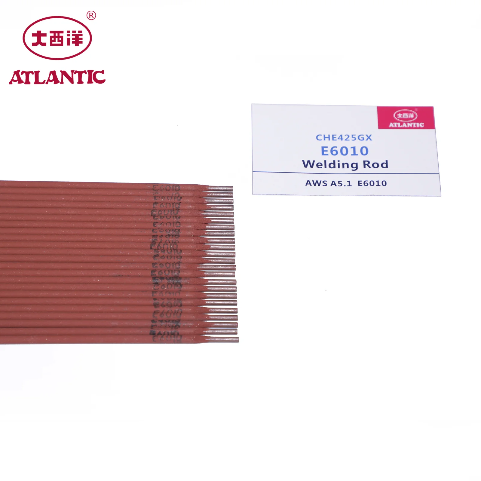 ATLANTIC 75 Years AWS A5.1CHE425GX E6010 Kinds Of Vertical-down Covered Mild Steels Welding Rods