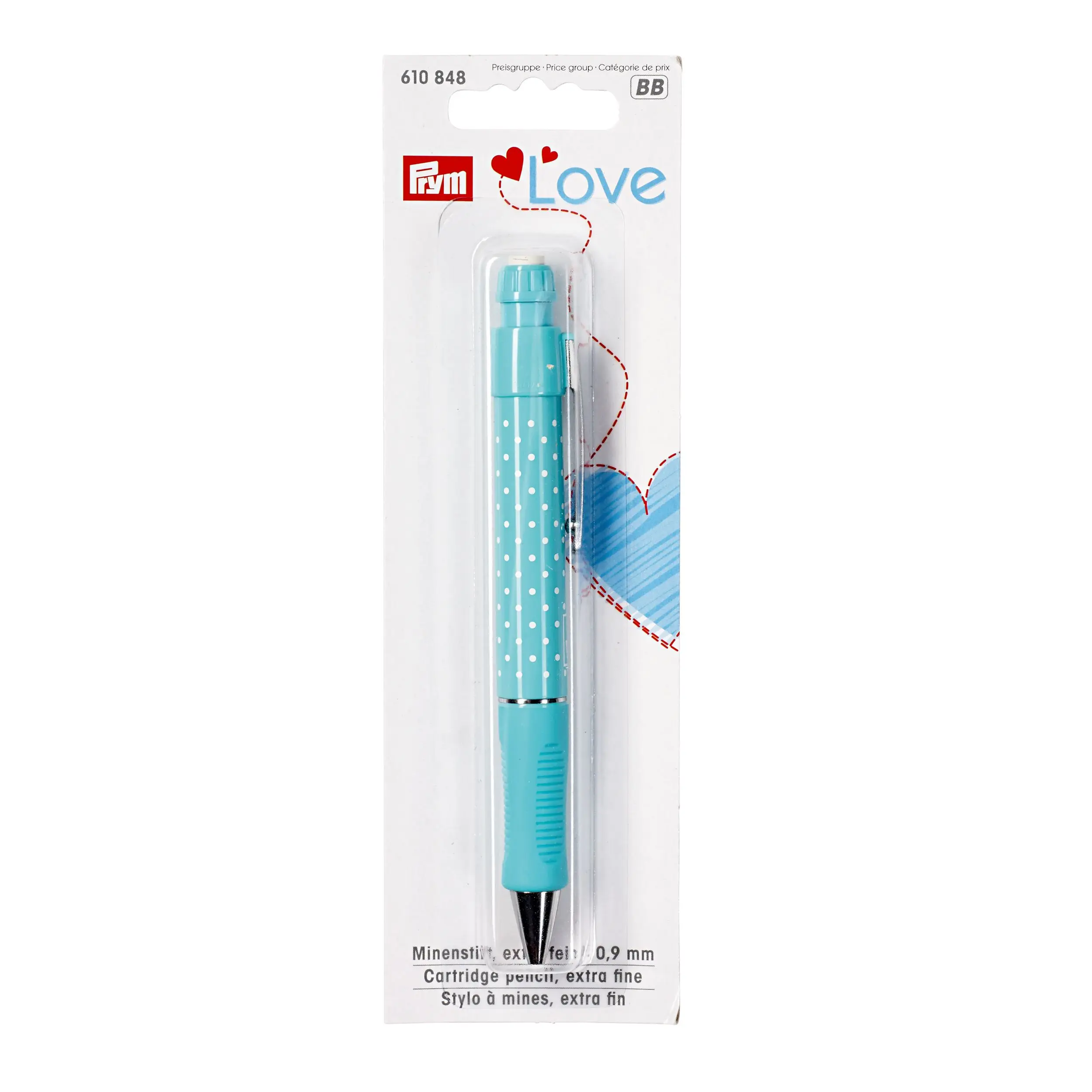 Prym Бирюзовый карандаш с 2 картриджами для ткани и шитья
