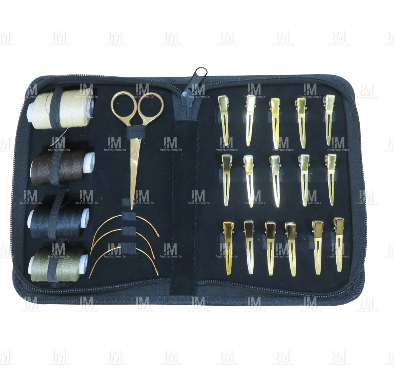 Professional Hair Extension Sewing Accessories with Leather Kit On Brand Name Logo