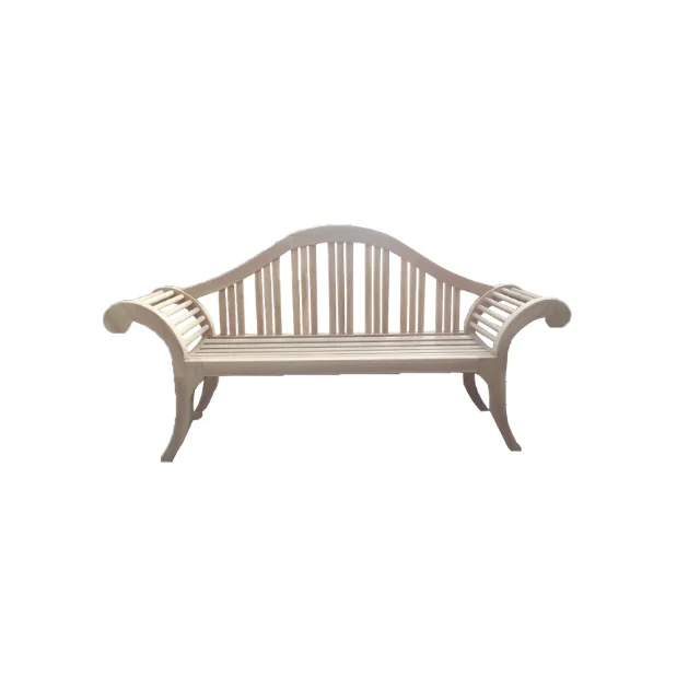 Exclusive Bench New Lengkung Solid Teak Wood for Garden Outdoor Furniture