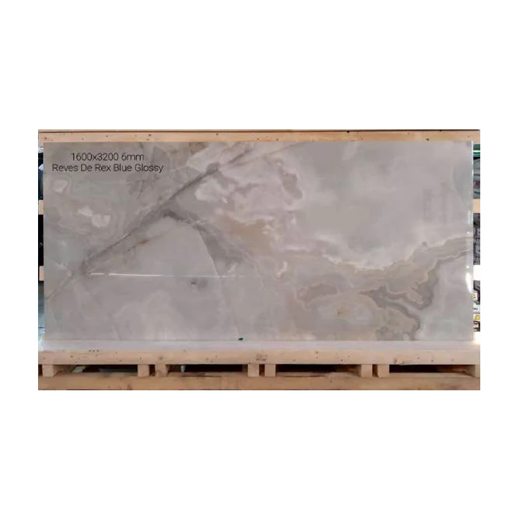 Large Size Glazed Polished Reves De Rex Blue Glossy Floor Porcelain Tiles 120x240cm made in itlaly
