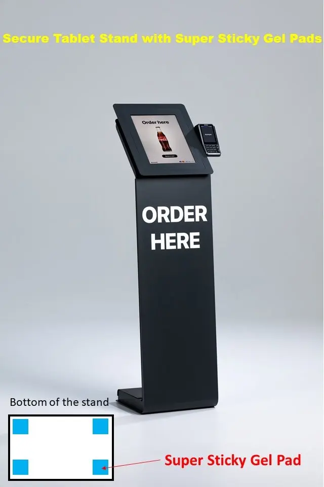 Обеспечивает безопасность точки продаж без создания отверстий! Антивор, супер липкие гелевые прокладки для подставки для планшета