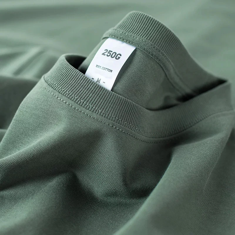 Heavy Weight Plain Blank White Cotton Blend Tshirts Wholesale for Men Custom Blank T shirts with Logo Custom Printed