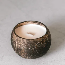 100% Natural Eco Friendly Coconut Candle Scented Candle in Coconut Shell
