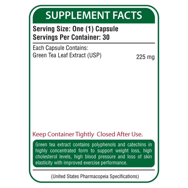 
GREEN TEA COMPLEX Fat Metabolizer Nutrifactor Healthcare Product Fat burner Vitamins Weight loss Management Food Supplements 