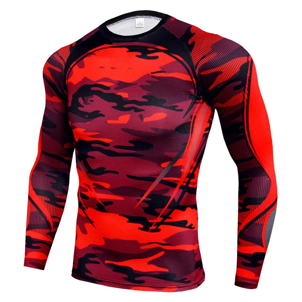 Compression Polyester Spandex Rash Guards Sublimation Customer MMA Long Sleeve Rash Guard