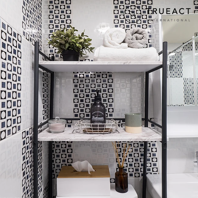 2-tier MDF shelf Space-Saving the Toilet Shelving Unit | Bathroom | Taiwan | Chrome | toilet shelf | space saver | organizer