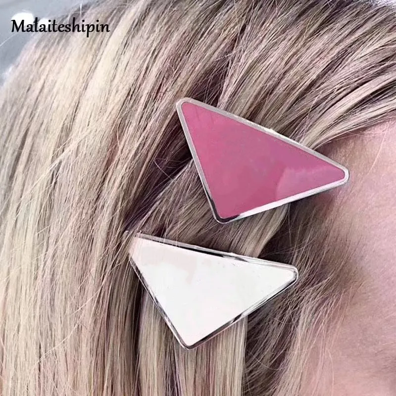 New small incense wind inverted triangle  designer hair  clip  stainless steel alloy hairpin
