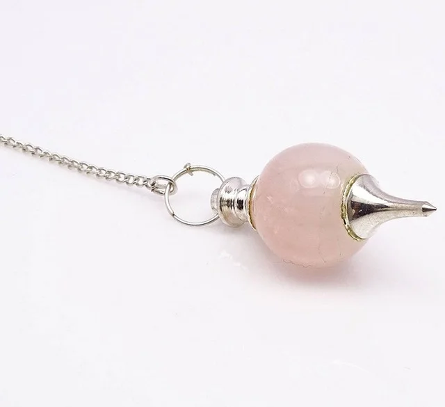 
Rose Quartz Sephoroton Pendulum, Dowsing Balancing Chakra Reiki Healing Gemstone 