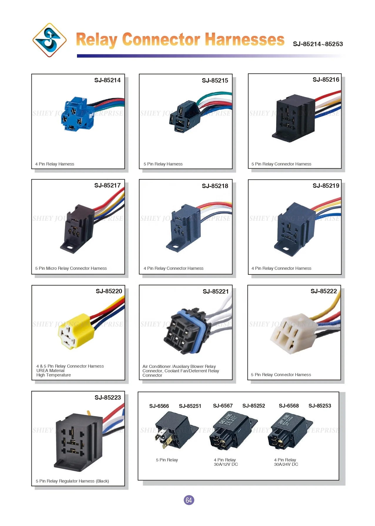 Customized Black Connector Relay Regulator Wiring Harness 5 Pin Female Socket Auto Connector