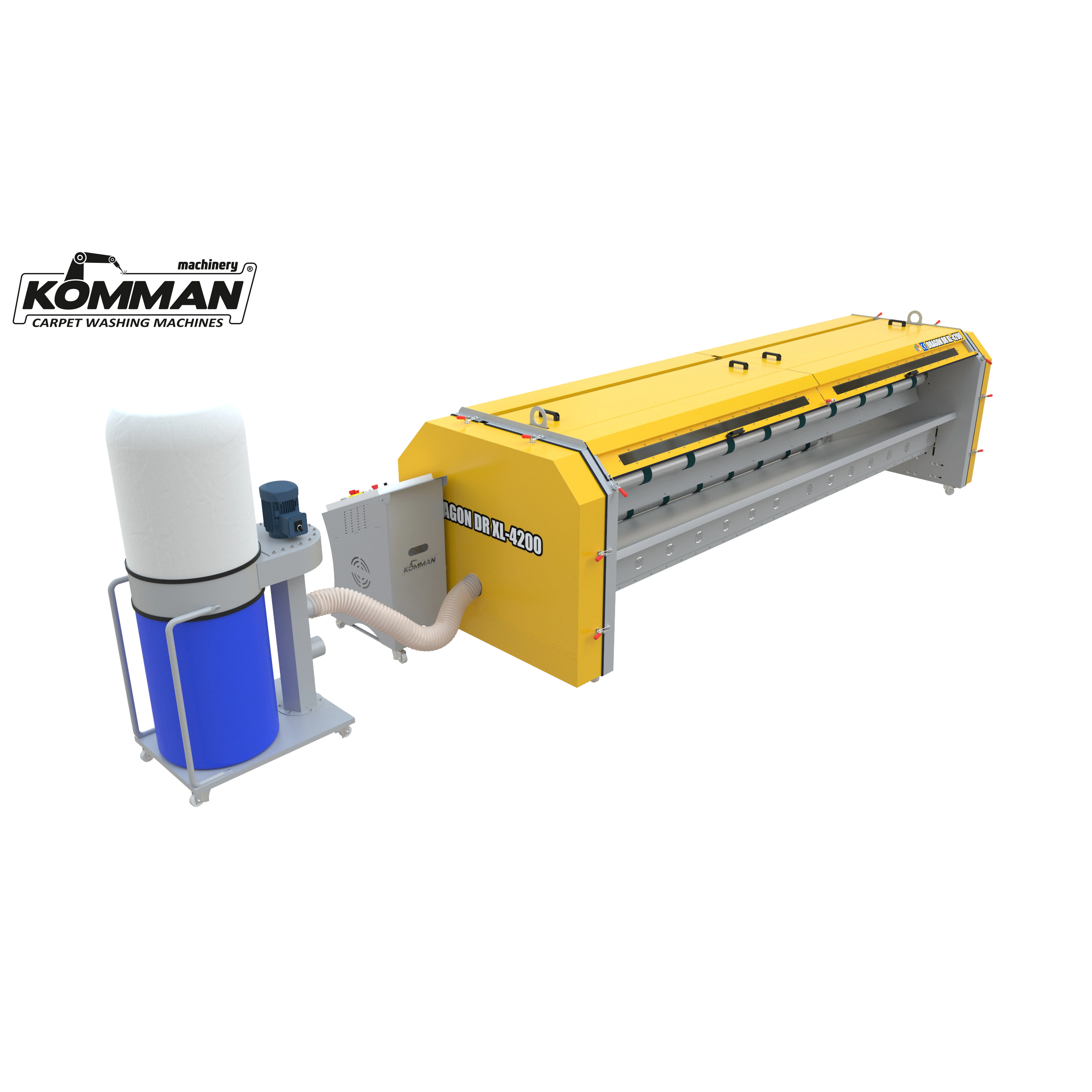 
Automatic Industrial Carpet/Rug Dusting Machine- Commercial Rug Duster. 4.20 meters conveyor surface 