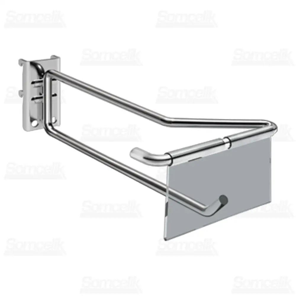 Supermarket Display Iron Gridwall Hook with Label Usage Hook for Effective Product Visualization