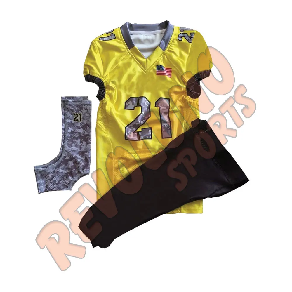 Youth American Football Uniform Custom Design Jersey Hoodies Football Uniforms 7v7 Duffel Bag Shorts Shirts