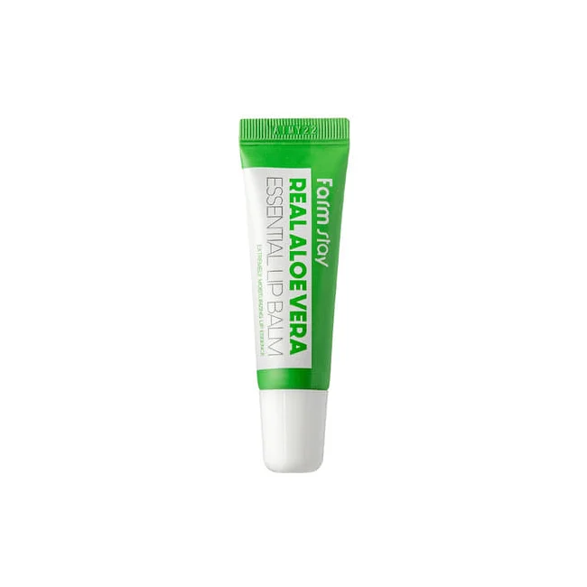 FARMSTAY ALOE VERA ESSENTIAL LIP BALM - CPNP made in Korean Cosmetic - Lip Care, Soft, Natural ingredient, Moisturizing, Hydrate
