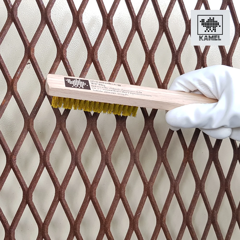 New Industrial Brush Kamel 5 Row Brass Wire Wooden Brush for Heavy Duty Cleaning High Quality
