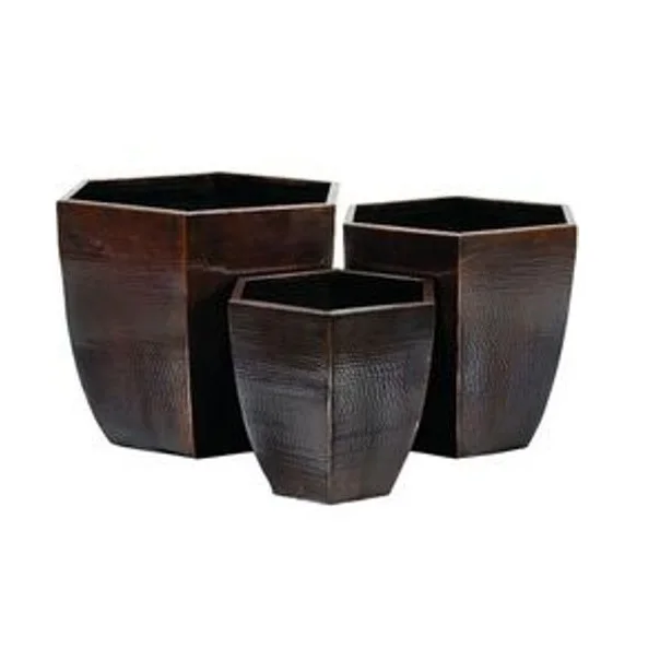 Classic Wedding Decor Metal Flower Vase Flower Pot Hammered Handcrafted Tabletop For Home Hotel and Restaurants Decor