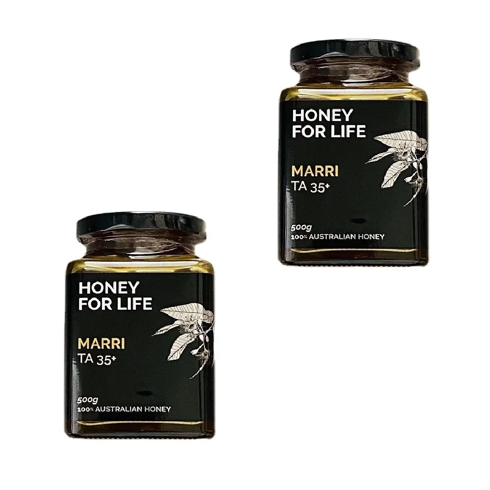 
Natural Premium Mono-Floral Raw Corymbia Calophylla Tree 83% Brix 500g TA35+ Marri Honey In Mason Jar Packaging 