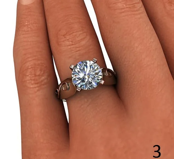 Classy design Trendy design moissanite colorless diamond DEF Certified solitaire ring 10k/14k Low price worldwide delivery