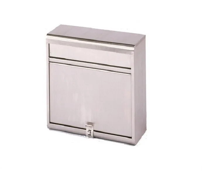 Stainless Steel Mailbox Slim Type Wall Mounted Lockable High Quality Home Weatherproof Waterproof Rust Free