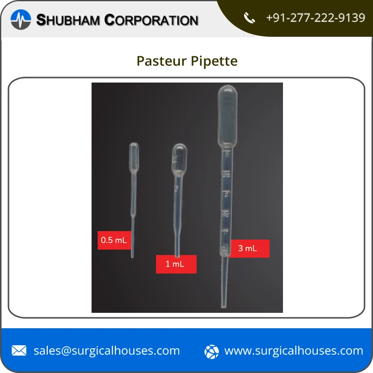 Medical Disposable 1ml 3ml 5ml Pasteur Pipette Transfer Pipette at Bulk Price