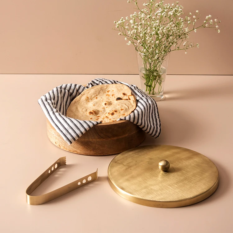 Деревянная коробка чапати горячий горшок и Роти с круглой формой кухонные принадлежности контейнер