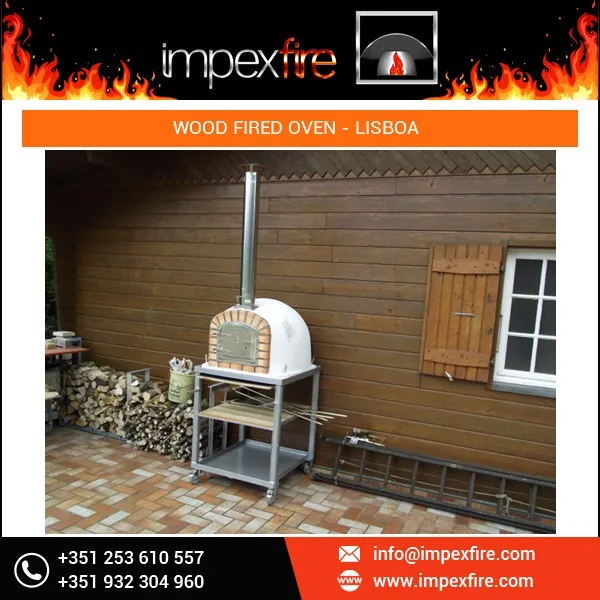 World Wide Supply Top Notch Quality Convection Oven / Turbo Oven Type White Color Wood Fired Commercial Pizza Oven