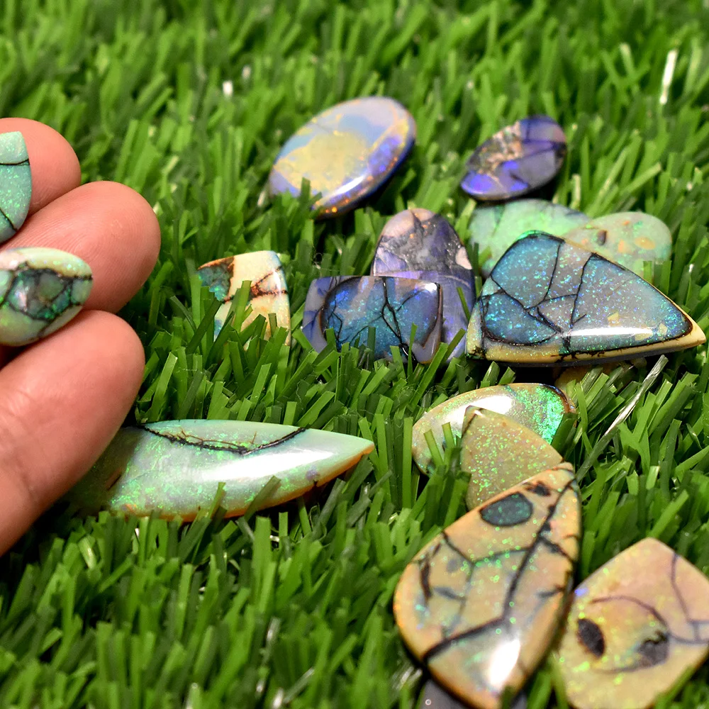 
Monarch Opal Gemstone Wholesale Lot Sterling Opal Cabochon Lab Created Opal Australia Monarch Bright 