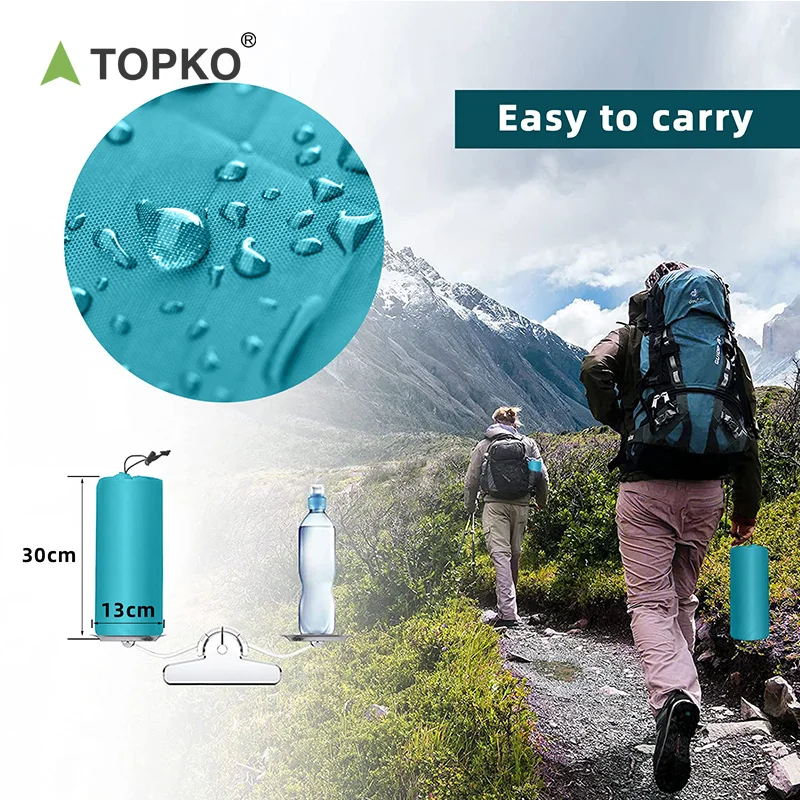 TOPKO Sleeping Pad, Ultralight Inflatable Sleeping Mat for Camping, Backpacking, Hiking - Lightweight and Inflatable