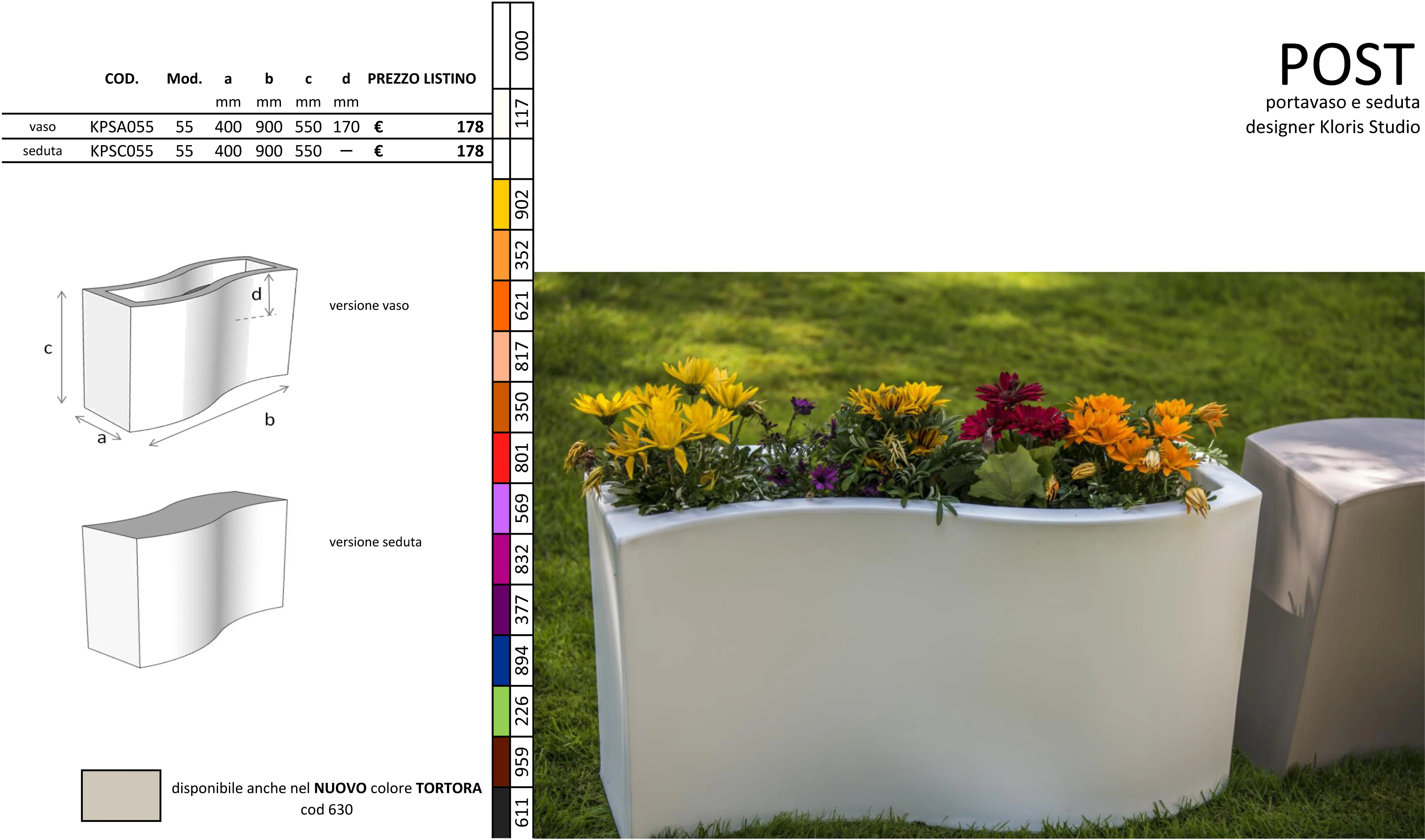 Итальянская пластиковая ваза лучшего качества для сада