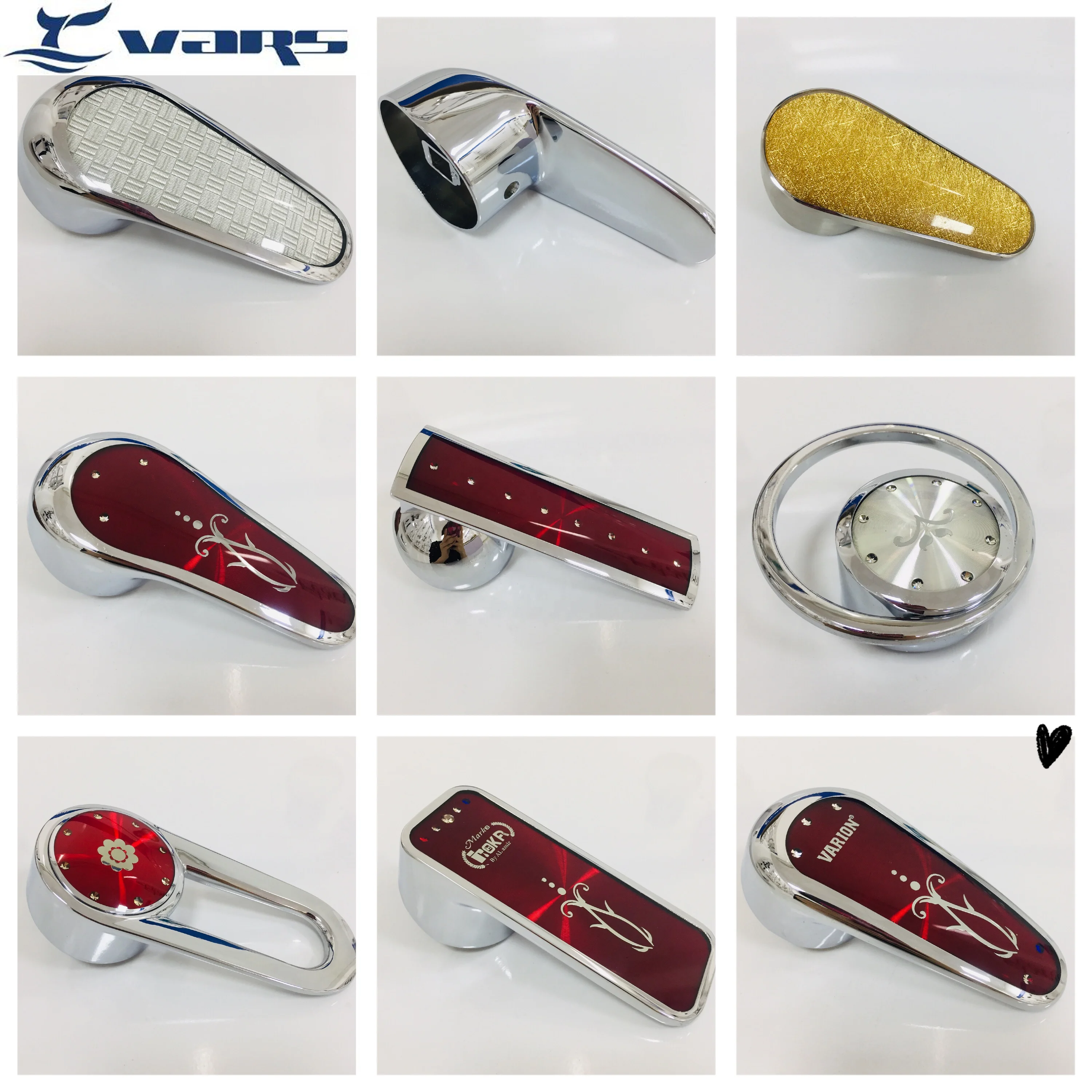 Manufacturer Shower Faucet Crystal Handle Zinc Water Tap Handle Sink Mixer Faucet Handle