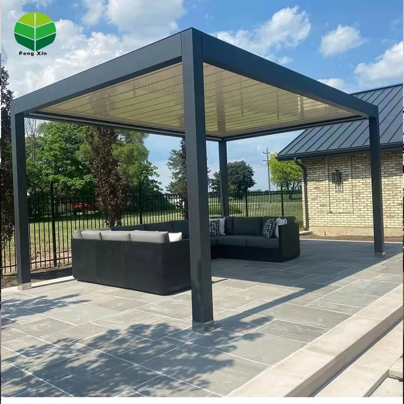 Louver Roof System Kits Outdoor Gazebo Garden Bioclimatic Aluminium Pergola Metal Fence Panel Polycarbonate Greenhouse Arch