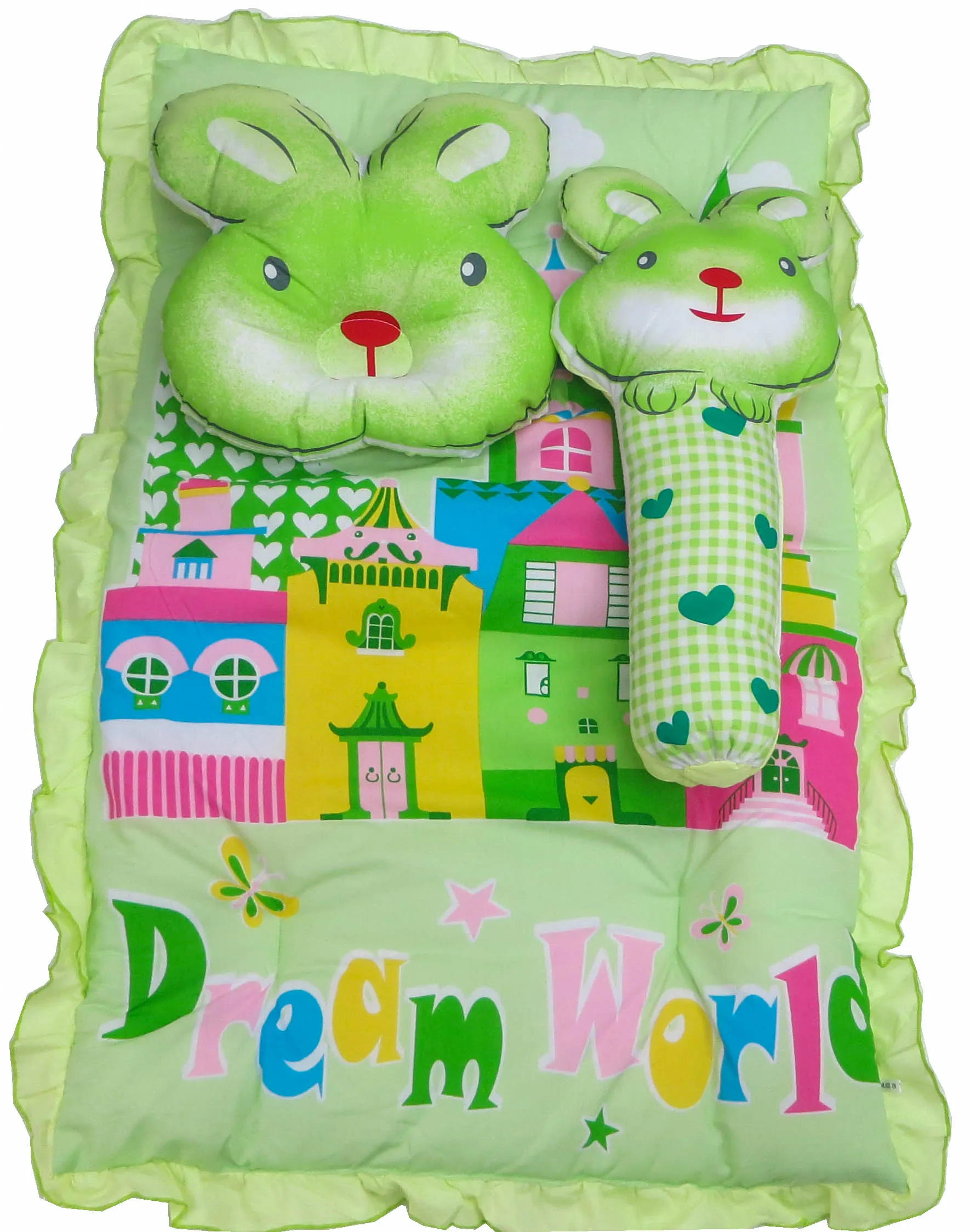 
Infant Baby Rabbit Doll Design Comforter set made in Thailand 
