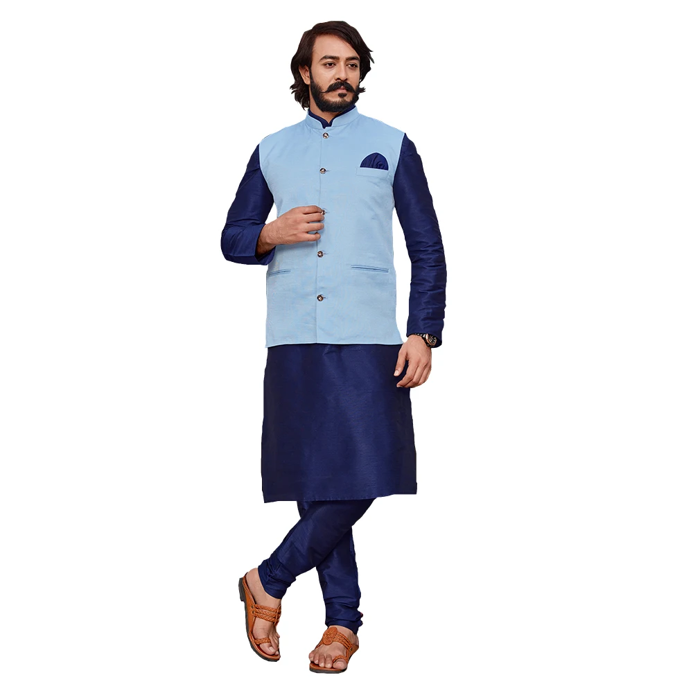Outluk 30 Art Silk Party Wear kurta with juth silk jacket Mens Designer Collection