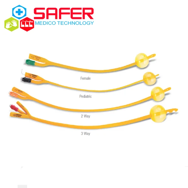 Одноразовые латексные tiemann мочевой катетер размеров 2-way