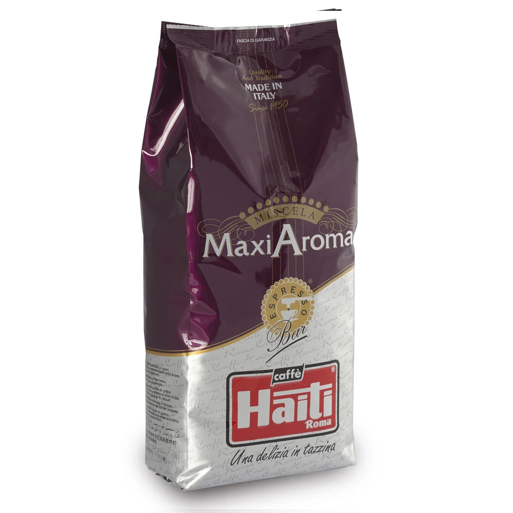 Creamy and Rich Espresso Coffee Blend MaxiAroma in Coffee Beans 1kg for Espresso Machine Top Selling in Italy Medium Roast