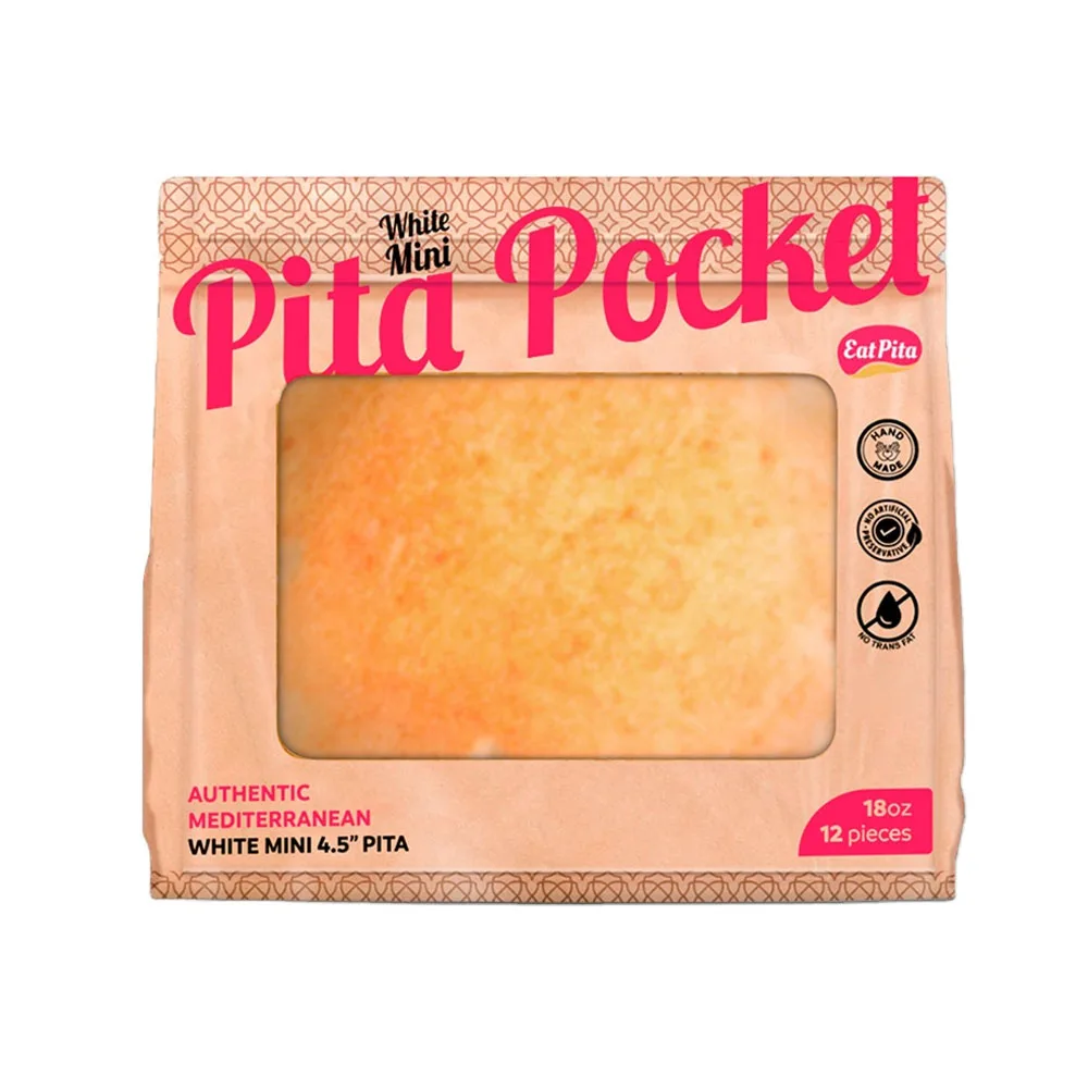 Eat Pita ручная работа оптовая продажа высококачественный запеченный Pita Pocket Mini 4,5 дюйма Белый (10000007050382)
