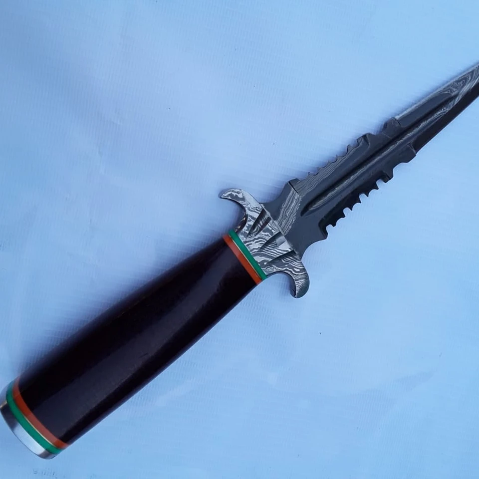 Damascus Custom Handmade  Dagger Knife With Micarta  Handle Blade Materiel